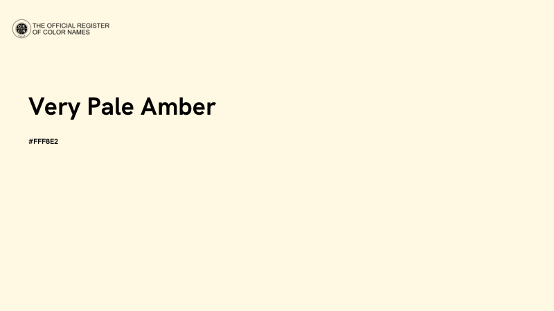 #FFF8E2 - Very Pale Amber color image