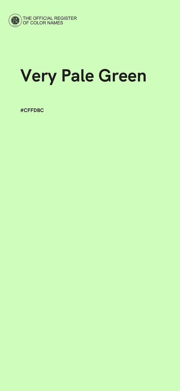 #CFFDBC - Very Pale Green color image