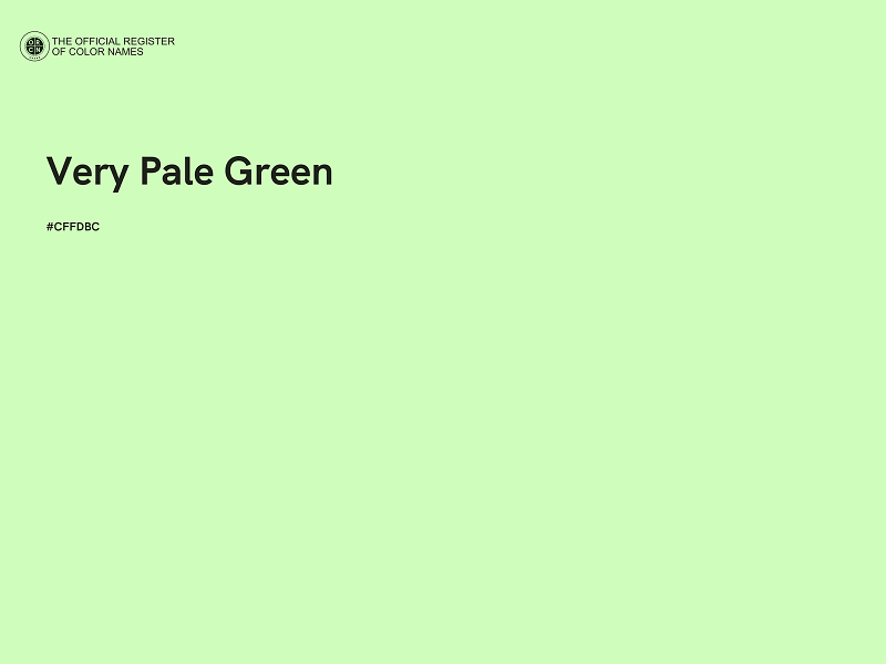 #CFFDBC - Very Pale Green color image