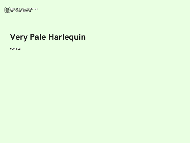 #E9FFE2 - Very Pale Harlequin color image