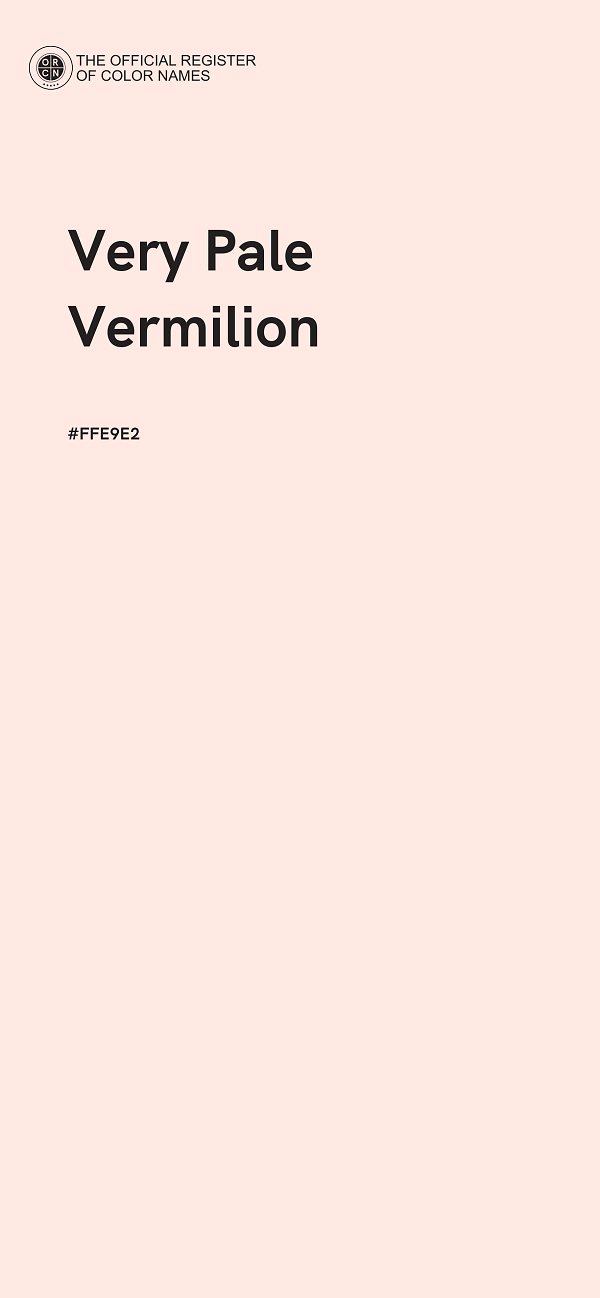 #FFE9E2 - Very Pale Vermilion color image