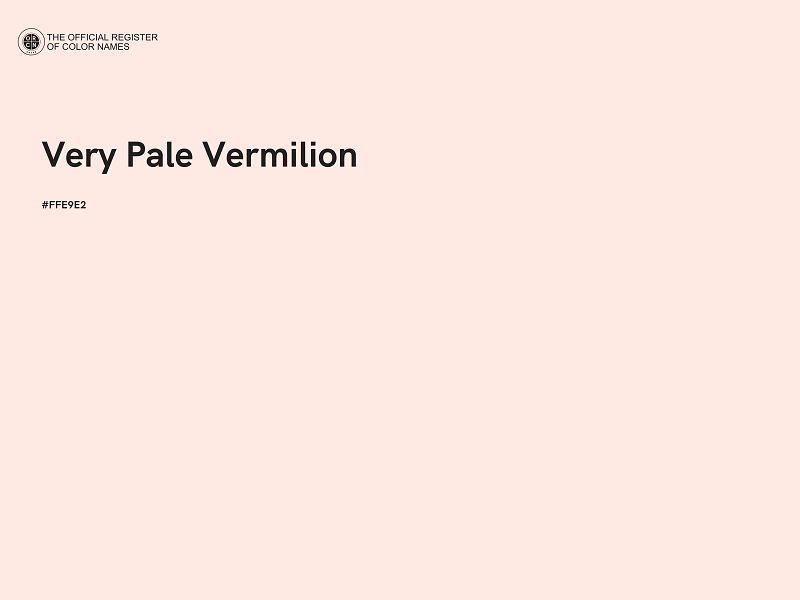 #FFE9E2 - Very Pale Vermilion color image