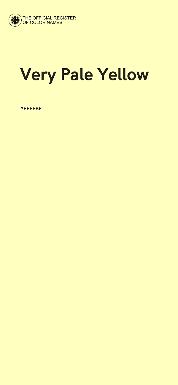 #FFFFBF - Very Pale Yellow color image