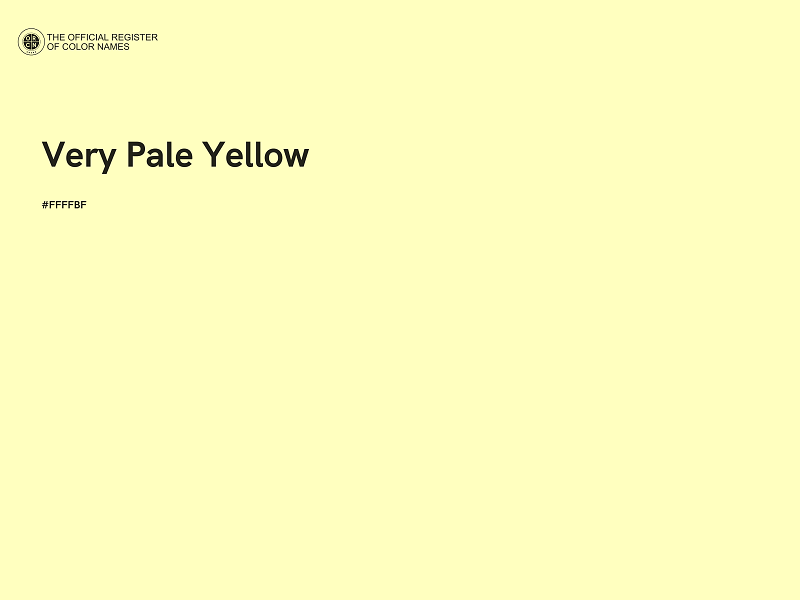 #FFFFBF - Very Pale Yellow color image