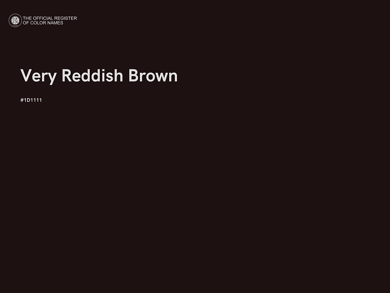 #1D1111 - Very Reddish Brown color image