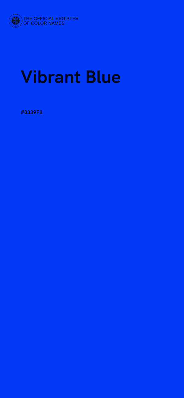 #0339F8 - Vibrant Blue color image