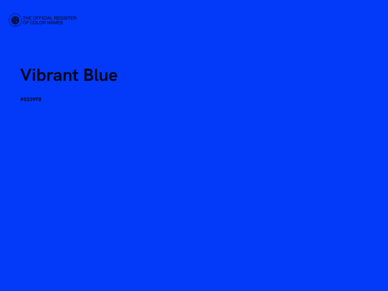 #0339F8 - Vibrant Blue color image