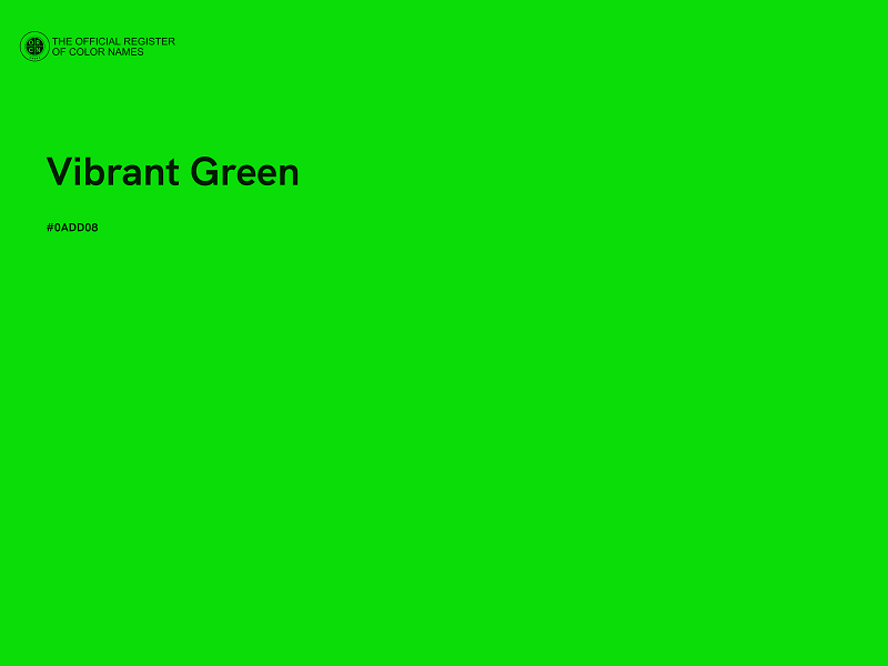 #0ADD08 - Vibrant Green color image