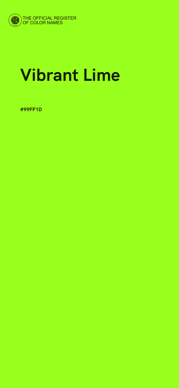 #99FF1D - Vibrant Lime color image