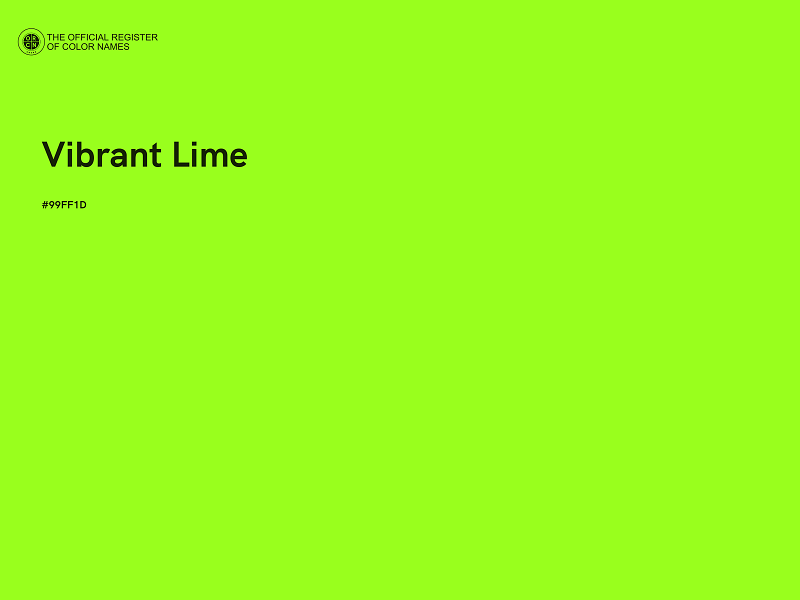 #99FF1D - Vibrant Lime color image