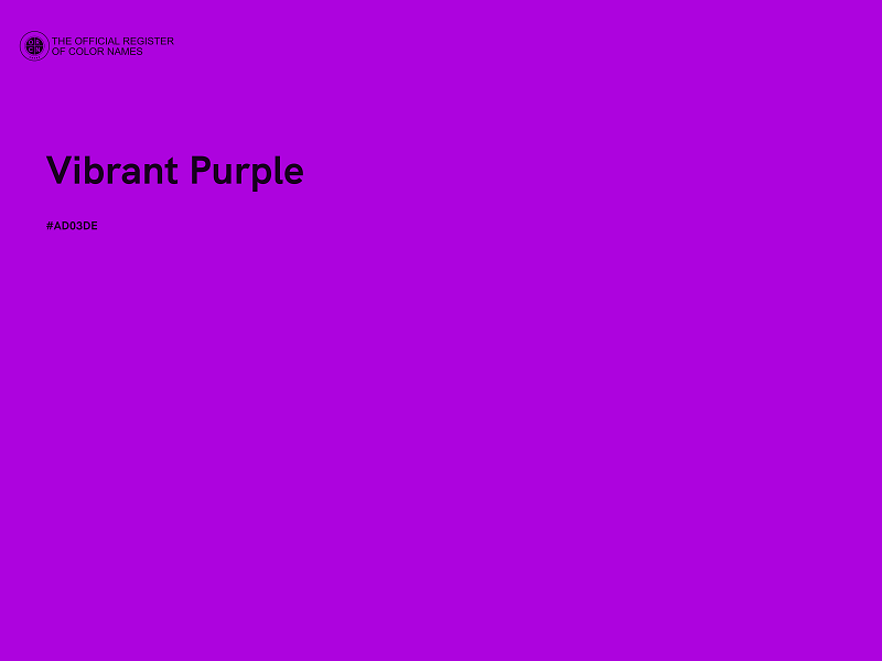 #AD03DE - Vibrant Purple color image
