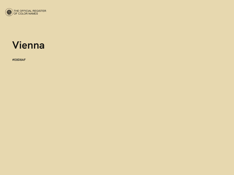 #E8D8AF - Vienna color image