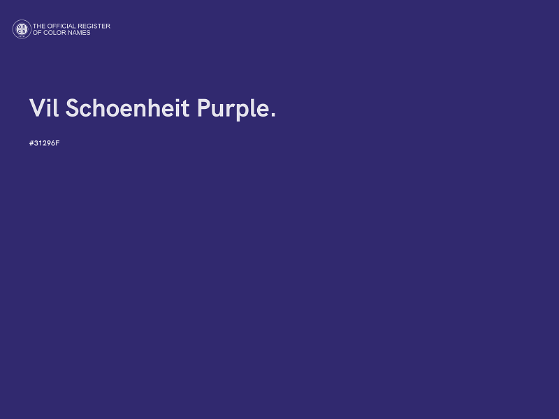 #31296F - Vil Schoenheit Purple. color image