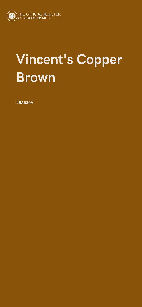 #8A530A - Vincent's Copper Brown color image