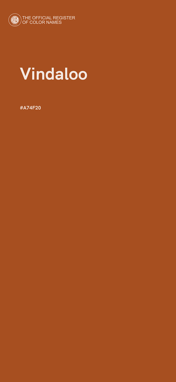 #A74F20 - Vindaloo color image
