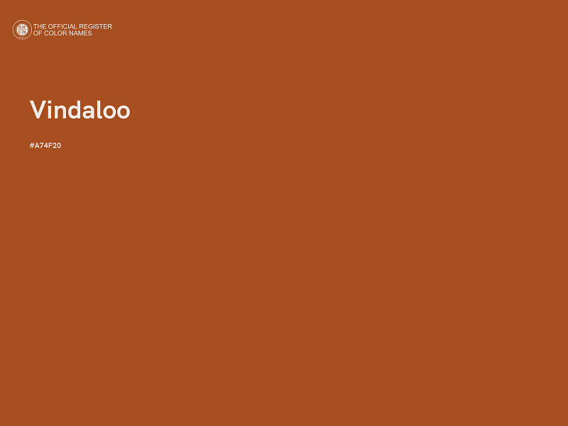 #A74F20 - Vindaloo color image
