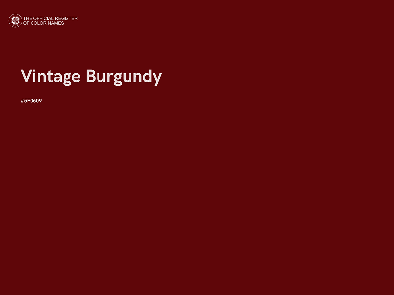 #5F0609 - Vintage Burgundy color image