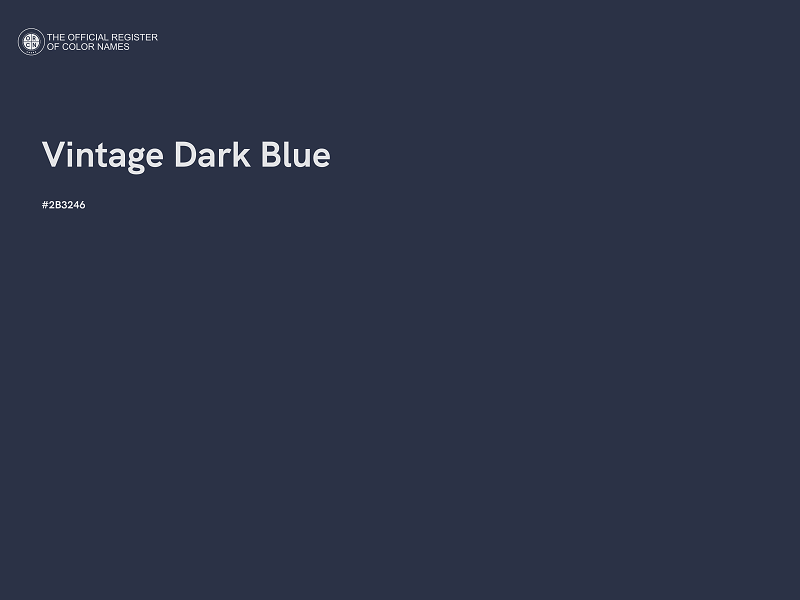 #2B3246 - Vintage Dark Blue color image