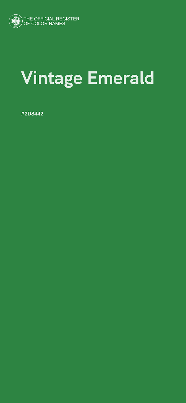 #2D8442 - Vintage Emerald color image