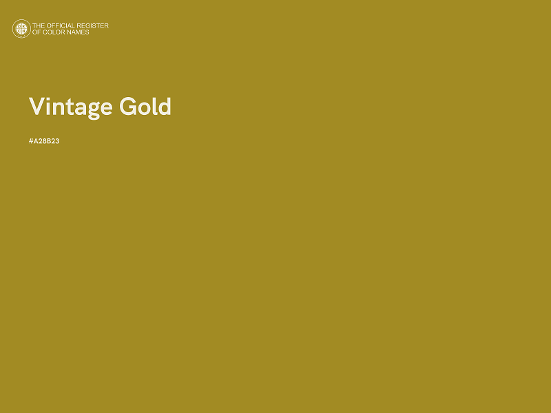 #A28B23 - Vintage Gold color image