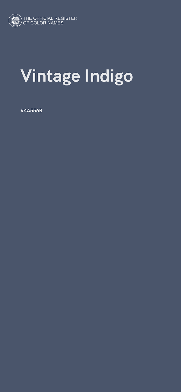 #4A556B - Vintage Indigo color image