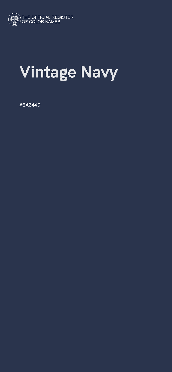 #2A344D - Vintage Navy color image