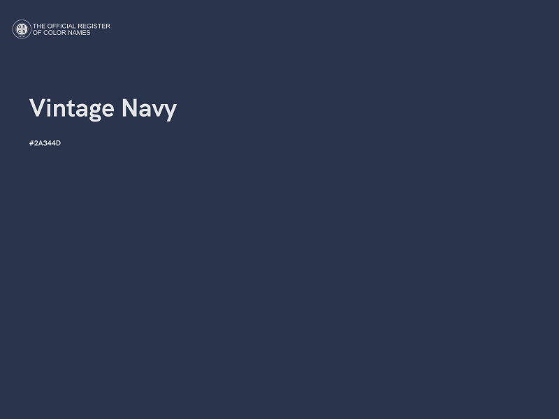 #2A344D - Vintage Navy color image