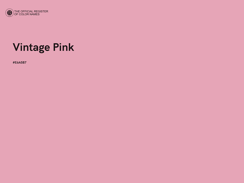 #E6A5B7 - Vintage Pink color image