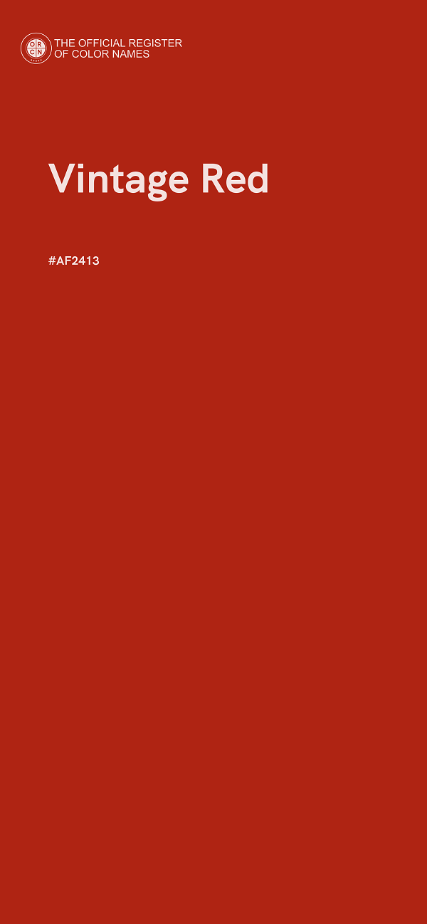 #AF2413 - Vintage Red color image