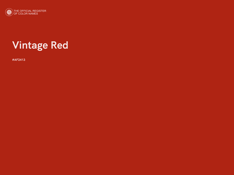 #AF2413 - Vintage Red color image