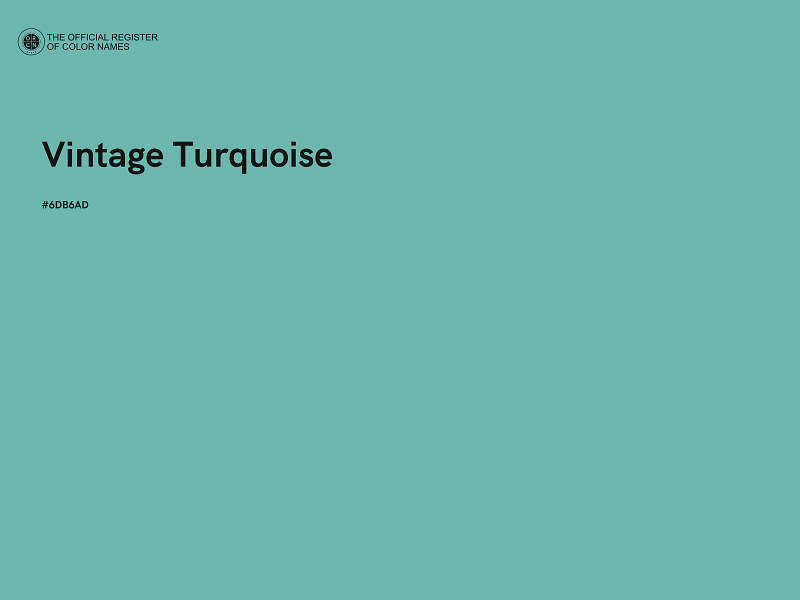 #6DB6AD - Vintage Turquoise color image