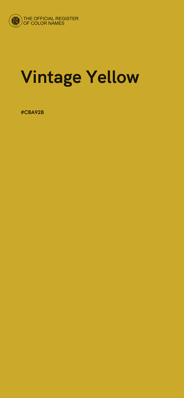 #CBA92B - Vintage Yellow color image