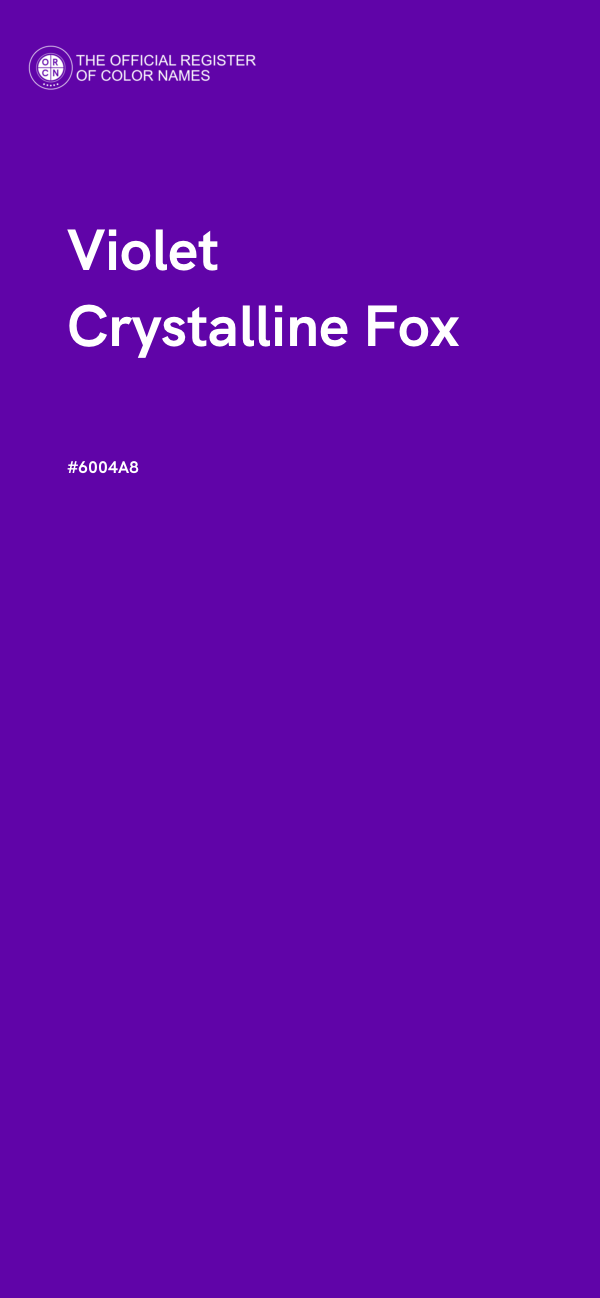 #6004A8 - Violet Crystalline Fox color image