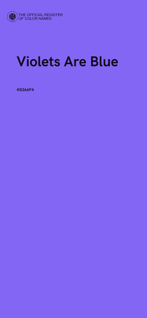 #8366F4 - Violets Are Blue color image