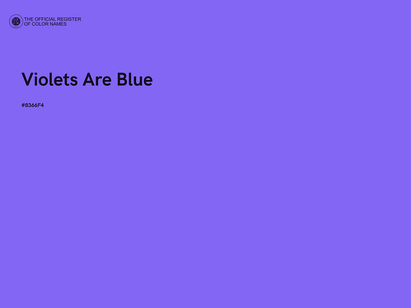 #8366F4 - Violets Are Blue color image