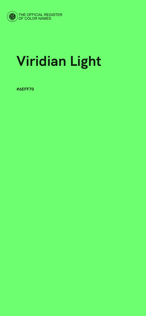 #6EFF70 - Viridian Light color image