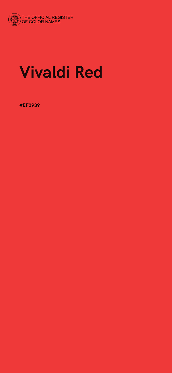 #EF3939 - Vivaldi Red color image