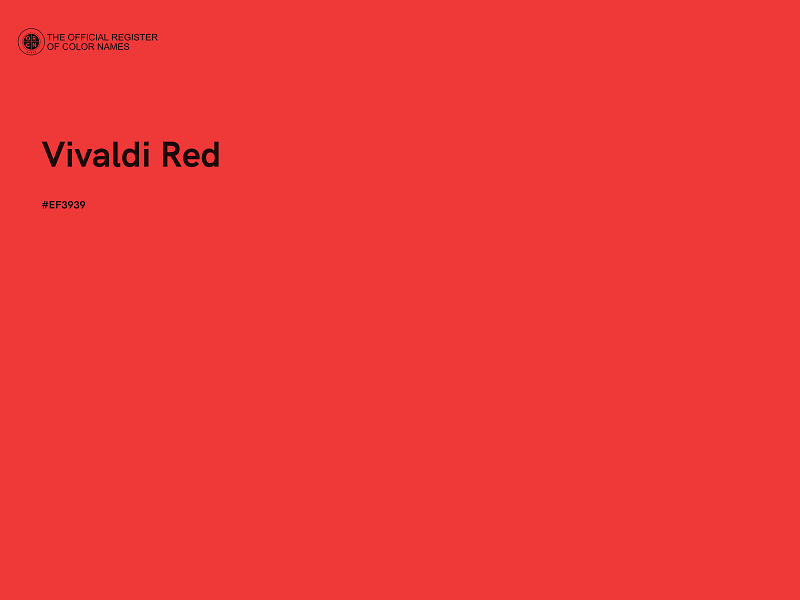 #EF3939 - Vivaldi Red color image