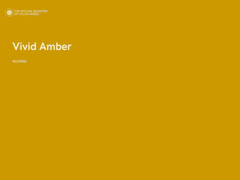 #CC9900 - Vivid Amber color image