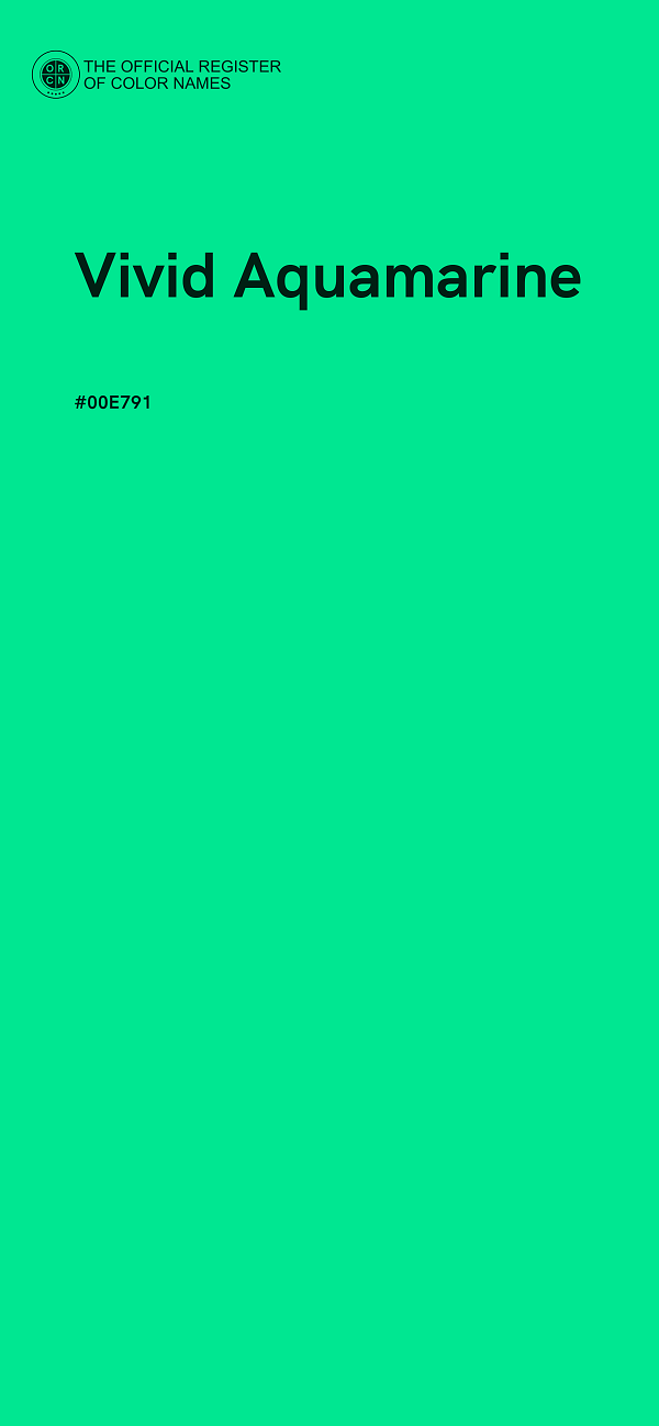 #00E791 - Vivid Aquamarine color image