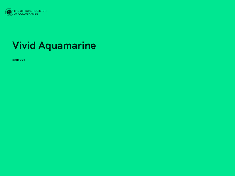 #00E791 - Vivid Aquamarine color image