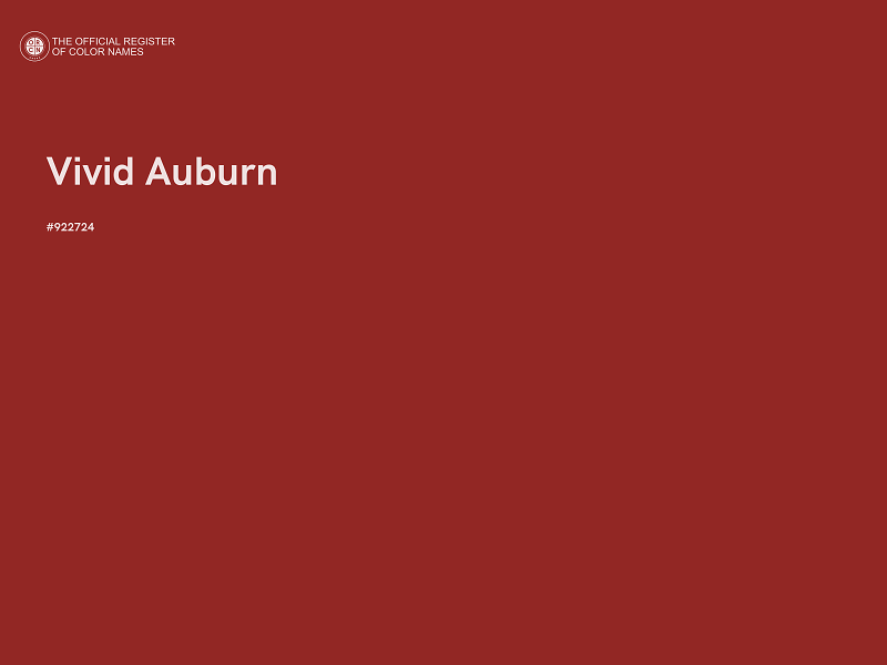 #922724 - Vivid Auburn color image