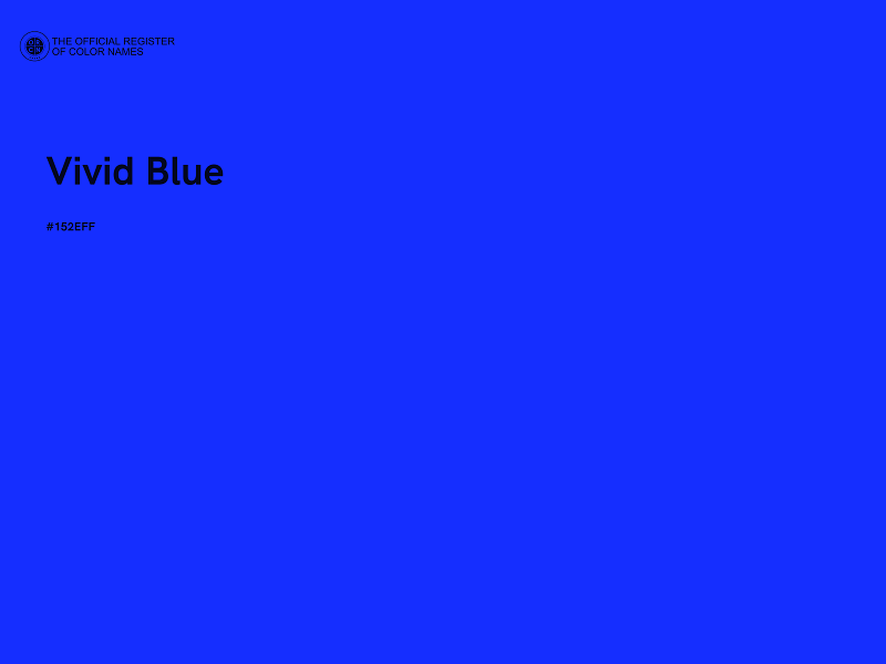 #152EFF - Vivid Blue color image