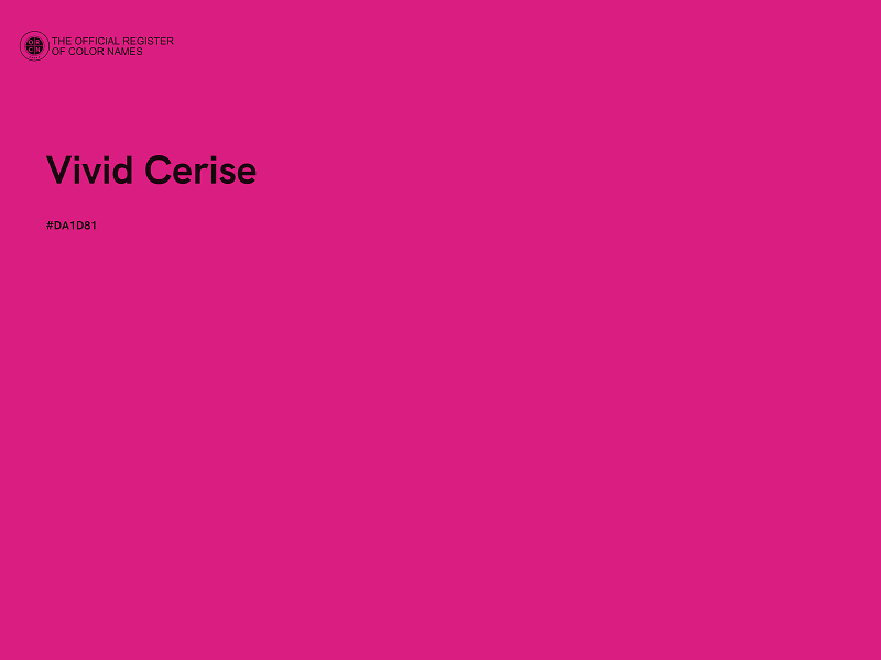 #DA1D81 - Vivid Cerise color image