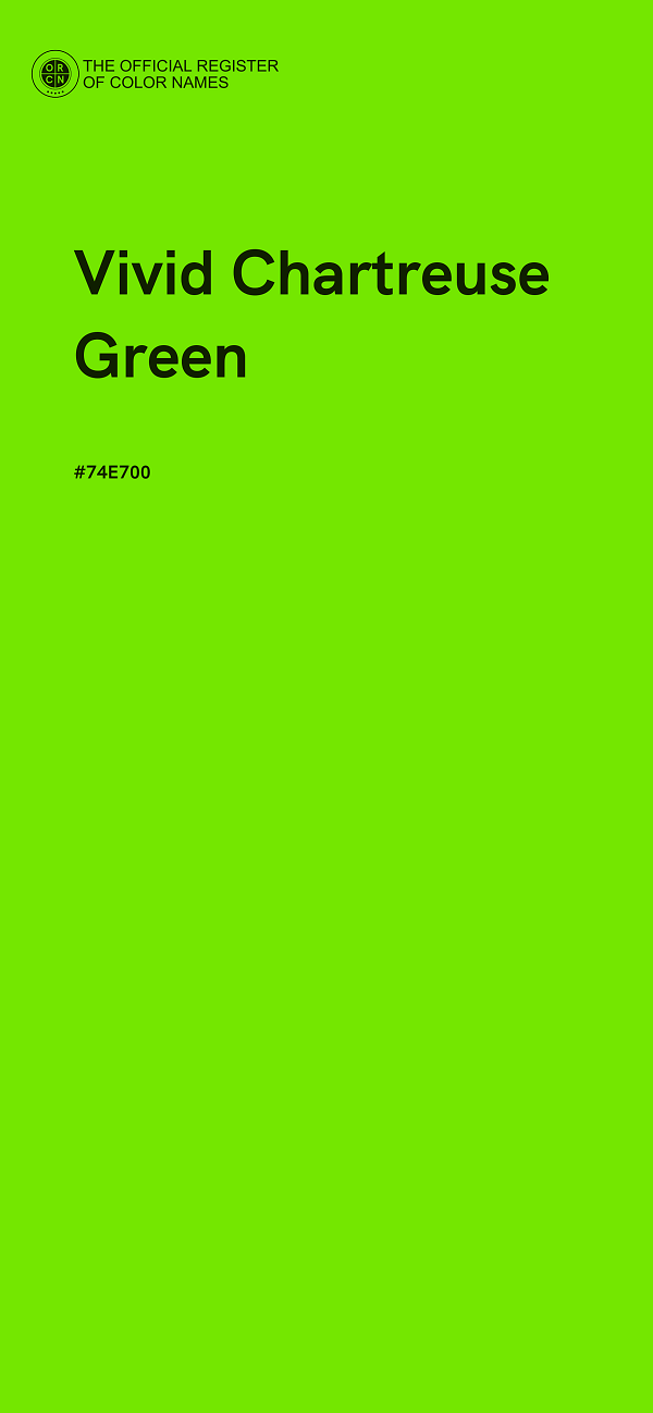 #74E700 - Vivid Chartreuse Green color image