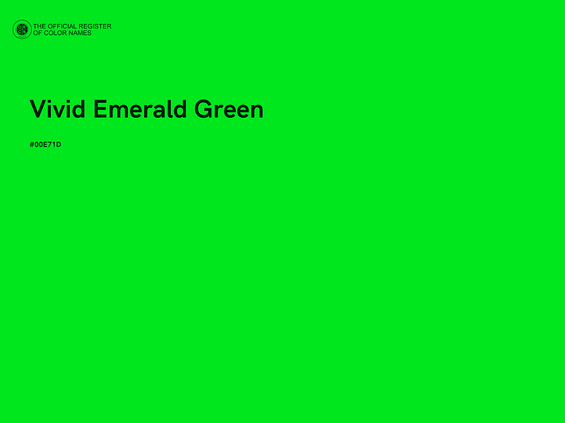 #00E71D - Vivid Emerald Green color image