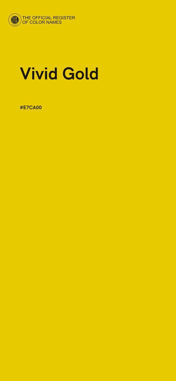 #E7CA00 - Vivid Gold color image