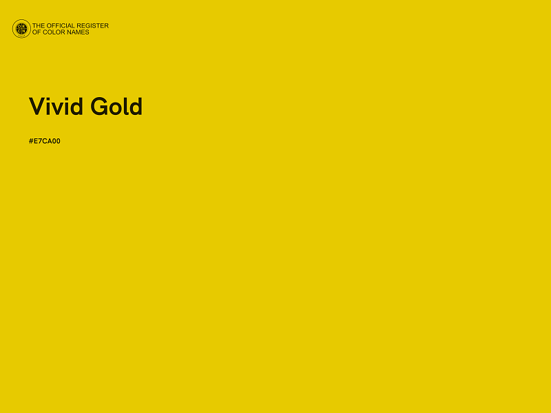 #E7CA00 - Vivid Gold color image