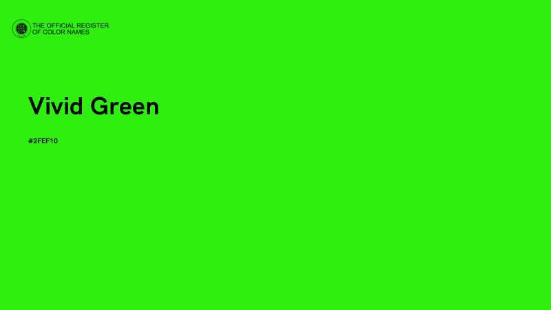 #2FEF10 - Vivid Green color image