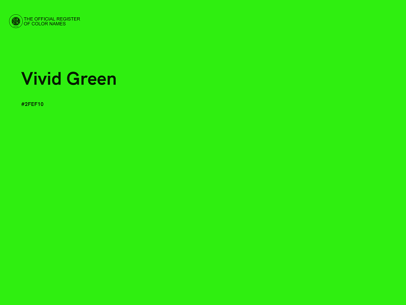 #2FEF10 - Vivid Green color image